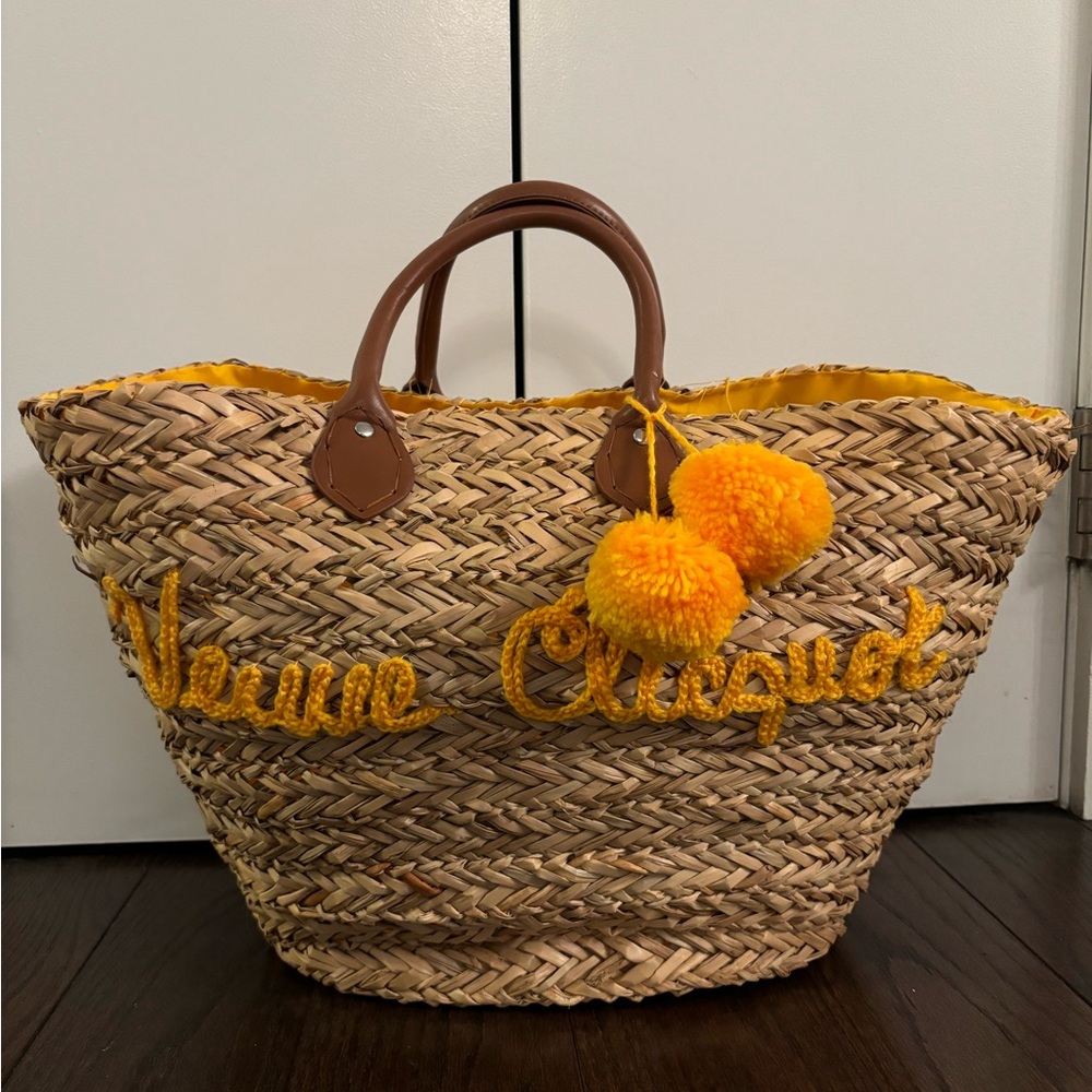 Veuve Clicquot Straw Beach Tote
